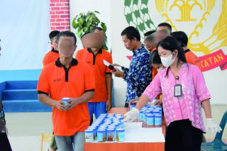 Rutan Kelas I Labuhan Deli Gelar Tes Urine Kepada Warga Binaan dan Pegawai